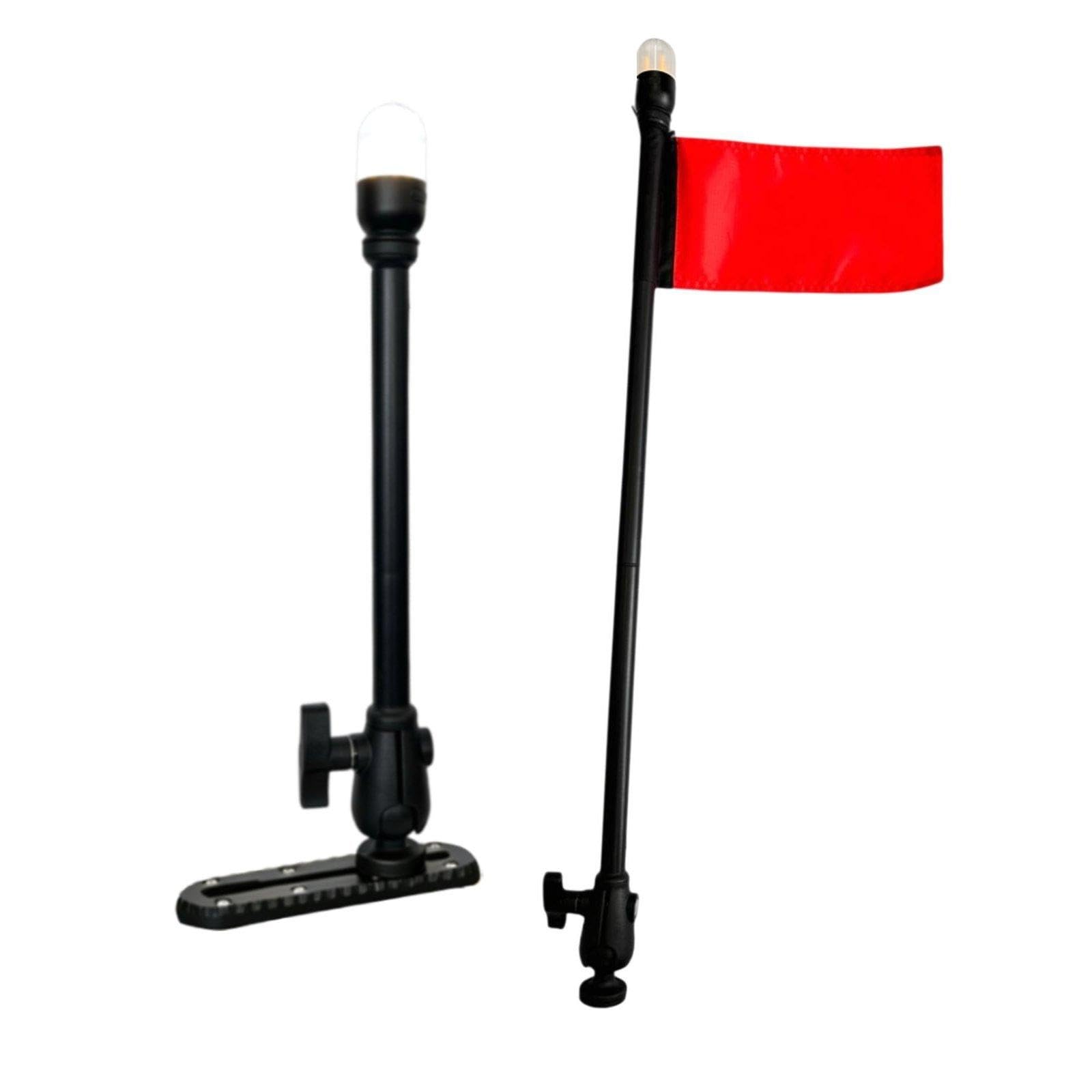 Kayak Light Illuminazione Palo Kayak Accessori LED Lampada Portatile Bandiera Segnalazione Alluminio Resistente Adatta per Pesca Canoa Barca