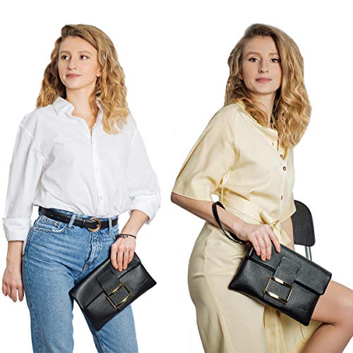 Italian Genuine Leather Wristlet Crossbody Shoulder Bag Clutch Handbag For Women2