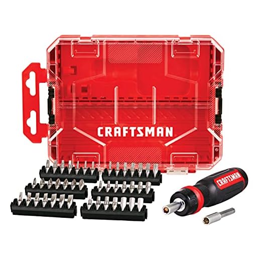CRAFTSMAN RATCHETING SCREWDRIVER, 44PC (CMHT68017), Red