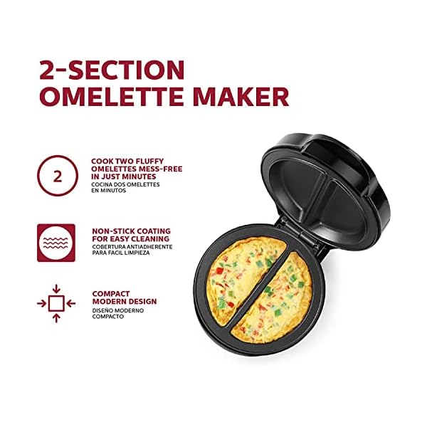 Holstein Housewares NonStick Omelet & Frittata Maker, Black