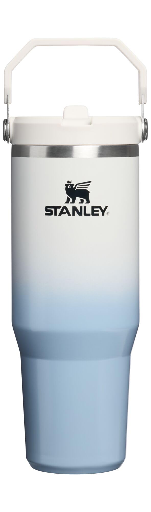 STANLEY IceFlow 2.0 Flip Straw Tumbler, 30 oz, Blue Dream Gradient | Easy Carry Handle | Twist On Lid and Flip Up Straw | Leak Resistant Water Bottle | Insulated Stainless Steel | BPA-Free