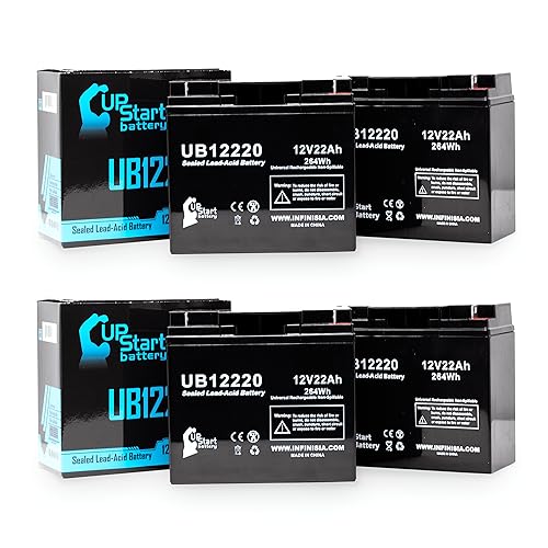 4x Pack - MINUTEMAN EDB-48XL Battery - Replacement UB12220 Universal Sealed Lead Acid Battery (12V, 22Ah, 22000mAh, T4 Terminal, AGM, SLA)
