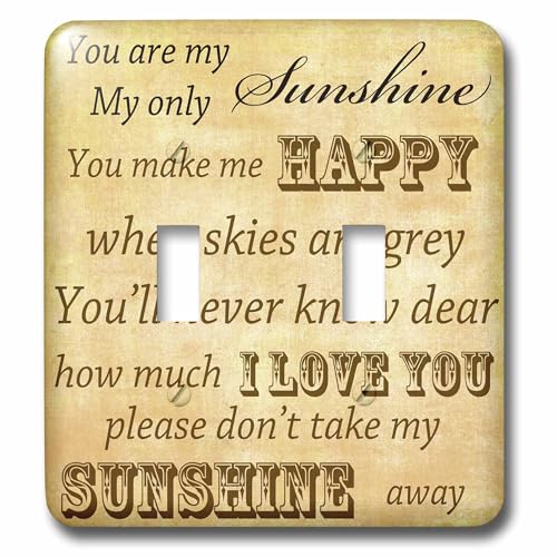 Interruptor doble decorativo You Are My Sunshine una dosis de optimismo vintage para tu hogar 2