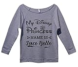 Trendy Womens Funny Saying Shirts My Princess Name is Taco Belle Boutique X-Large, Heather Grey
