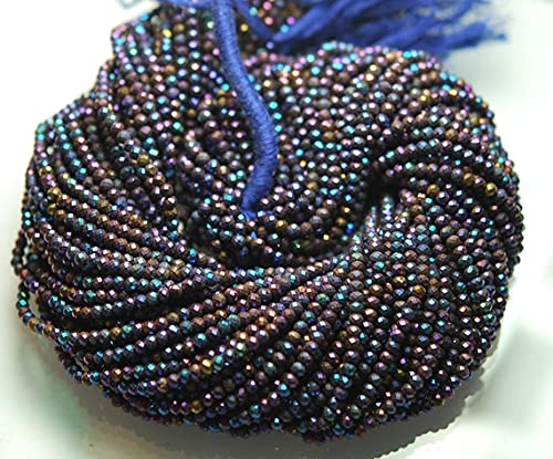 Spinel noir facetté de haute précision perles rondelles 3.25mm pour bijoux haut de gamme