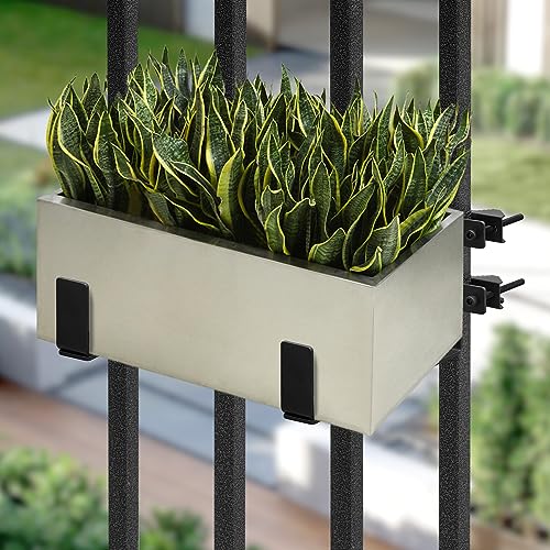Support jardinière réglable pour balcon fleuri et clôture de jardin