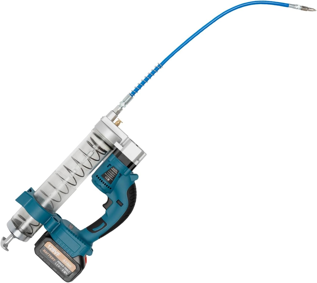 Pompe à Graisse Électrique DRAKKAR 18V - Avec Flexible Kevlar Et Bandoulière - Débit 70g/min