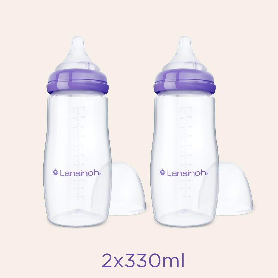 Lansinoh Biberons PP NaturalWave® 2x 330ml Allaitement mixte Repas bébé