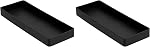 Amazon Basics Plastic Organizer - Half Accessory Tray, Black