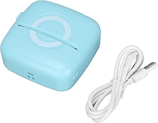 Pocket Printer, Mini Photo Printer Portable BT Inkless Thermal Printer, 200 DPI Thermal Picture Printer for Printing Label Receipt Photo Notes (Blue)