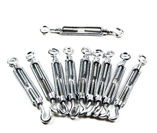 10pcs STRONG galvanised Turnbuckle Strainer M5