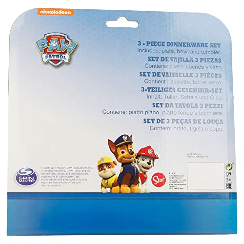 Wiederverwendbares, mikrowellengeeignetes Kindergeschirr-Set, bestehend aus Glas, Teller und Schüssel | The Paw Patrol Comic Book