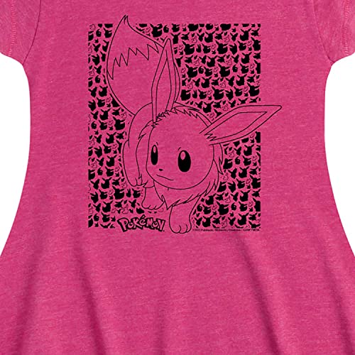 HYBRID APPAREL - Pokémon - Eevee Pattern - Youth Girls Fit and Flare Dress2