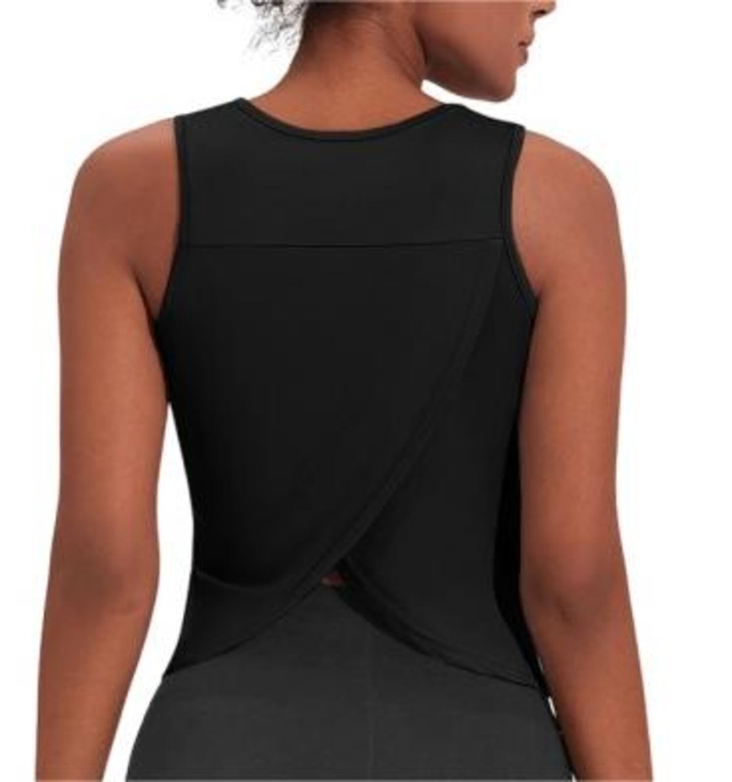Weardear Canotta Sportiva da Donna Canottiera Corta Senza Maniche Canottiera da Allenamento per Yoga Canotta Muscolare Ritagliata con Retro Aperto