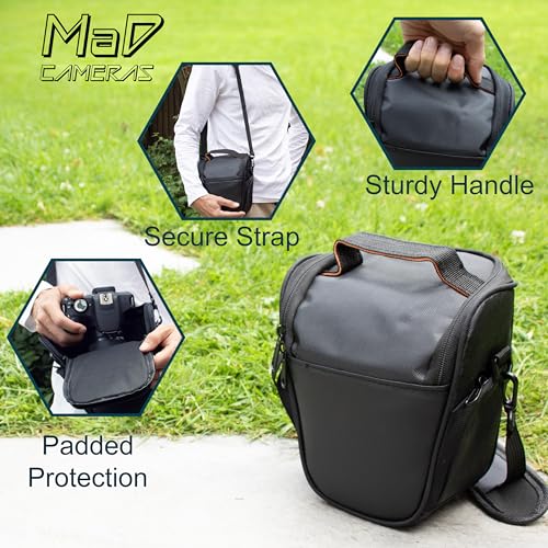 Ficha técnica MaD Cameras Bolsa de transporte acolchada para cámara Canon EOS 250D 450D 500D 550D 600D 650D 1000D 1100D 1200D 1300D 2000D 4000D Black Bolsa de hombro MAD_BG1 - Fernando Cortés