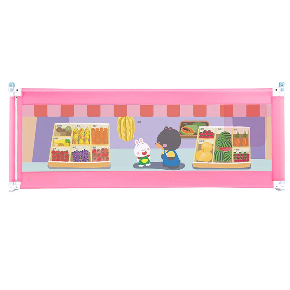 Barandillas para Camas Barandilla De La Cuna - Barandilla Elevable De La Cuna, Cama para Niños, Cama Doble, Barandilla De Cama Universal De 1,5 M / 1,8 M / 2 M (Tamaño : Pink-2m)