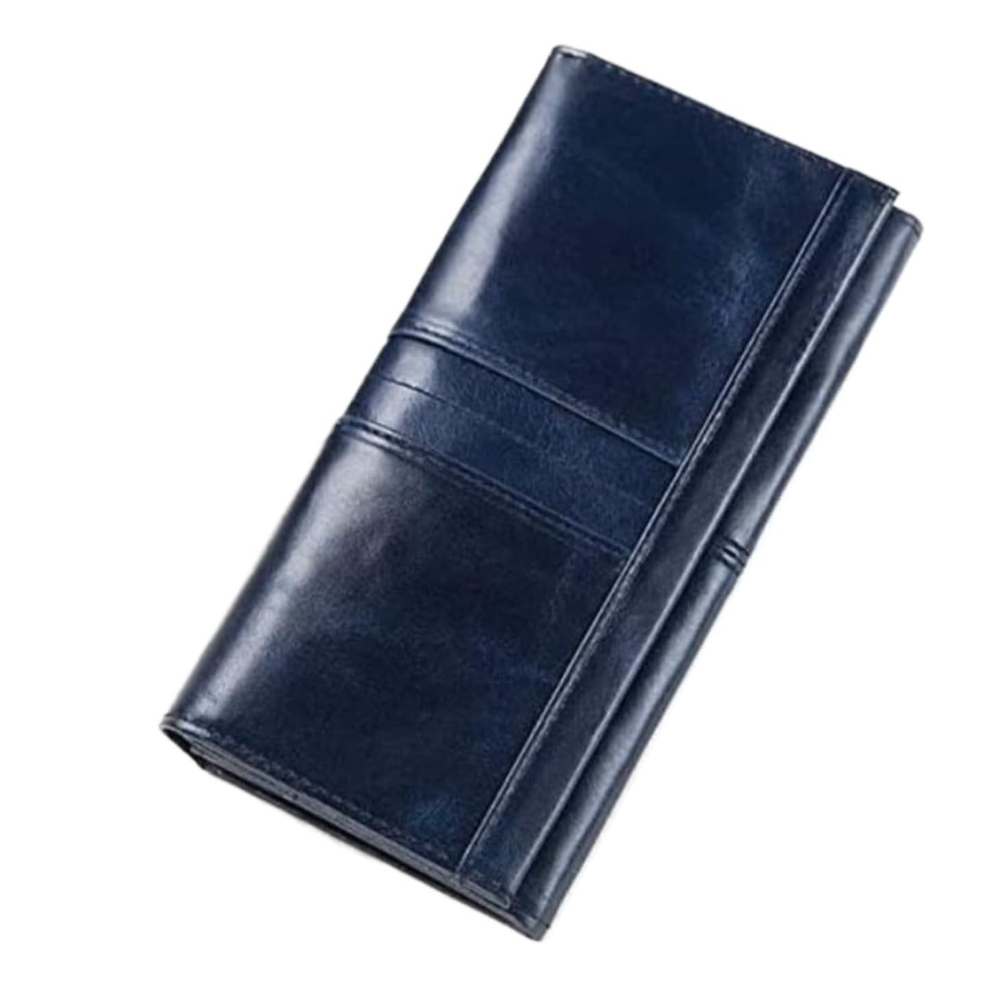 Funzione Di Contenimento Portafoglio Da Donna In Pelle Con Chiusura Magnetica Fibbia Di Grande Capacità Pochette Per Porta Carte Per Viaggio Uso Quotidiano(Blue)