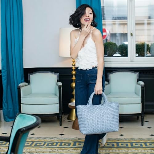 Image of JINMANXUE Fashion Woven Bag Shopper Bag Travel Handbags and Purses Women Tote Bag Large Capacity Shoulder Bags