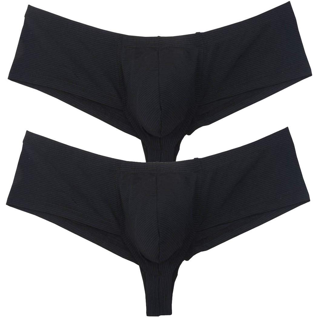 OROCOJUCO Men's Brazilain Bikini Brief Underwear Exotic Booty Short Half Cover Back Boxers