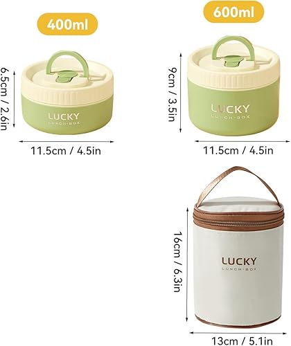 Miniatura 7 de YBOBK HOME Lonchera térmica portátil apta para microondas contenedor de almuerzo para mantener la comida caliente para adultos y niños contenedor de