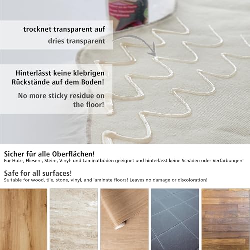 Viva Decor My Color Room Teppich Stopp 280 ml - Transparent - Flüssige Antirutschmatte für Teppich Rutsch Stop - Anti Rutsch Teppichunterlage - rutschfeste Unterlage für Teppiche und Matten