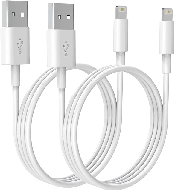 iPhone Charger Cable,PEAPOLET [Apple MFi Certified] Lightning Cables 2 Pack USB-A to Lightning Apple Long iPhone Cable Fast Charging for iPhone 14/13/12/11Pro/Max/XS/X/XR/8/7/6 iPad iPod (3.3 FT)