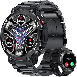 LIGE Smart Watch for Men Make/Receive Calls & 2 Straps, 1.39'' Full Touch Fitness Activity Tracker with Health Monitor 4 Games 400mAh Waterproof Smartwatch for iPhone and Android