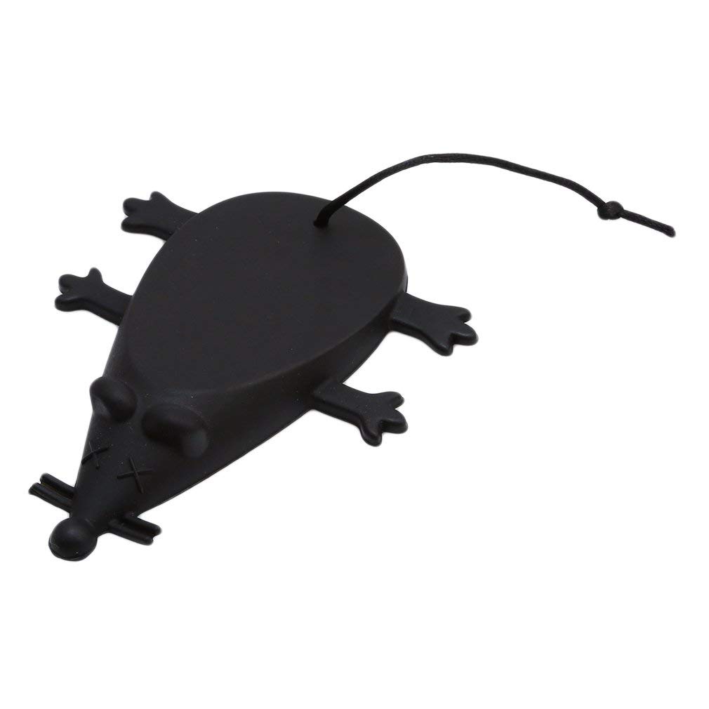 Lalang Black Silicone Safety Door Stopper Wedge Decorative Mouse Door Stops (Black)