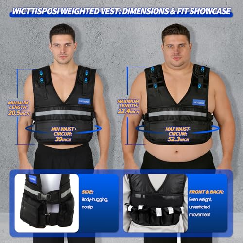 Image of Adjustable Washable Weighted Vest for Women Men, Flexible Cushioning & 4-Layer Breathable Fabric, V-Neck for Walking, Running & Strength Training