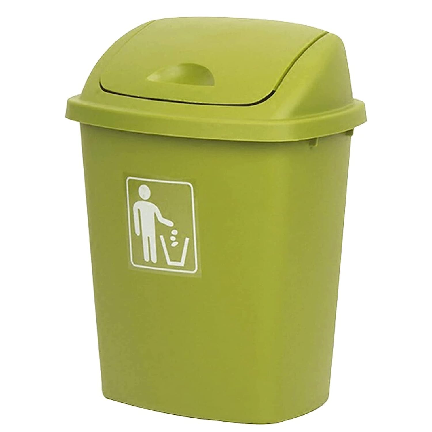 Poubelles extérieures Poubelle grande capacité intérieure/extérieure avec couvercle basculant Poubelle en plastique pour cuisine maison jardin Grande capacité