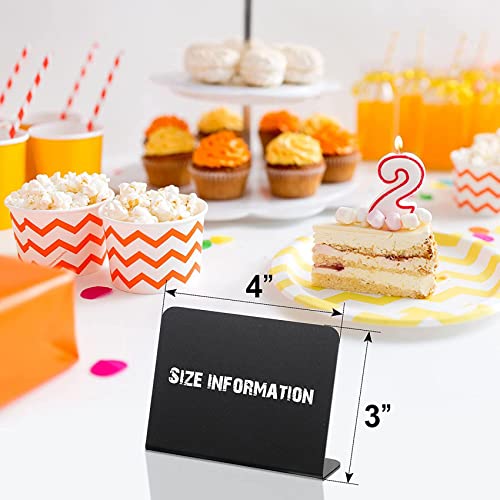 Mini Pizarra Mesa Carpa de Plástico de 4 x 3 Pulgadas para Comida 80 Pzs 7