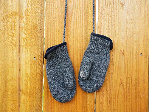 Tittimitti 100% Virgin Wool Baby Mittens Oeko-Tex® Standard 100 (1, Grey) #TOP4
