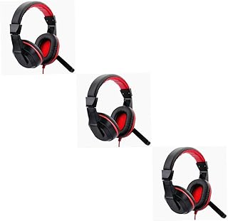 Obuyke 3Pcs Sobre Fones De Ouvido Com Fio Fones De Ouvido Com Cancelamento De Ruído Com Fio Fones De Ouvido Com Cancelamento De Ruído Ajustável Jogo Fone De Ouvido Jogo Fone De Ouvido