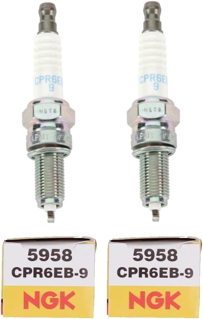 Set of 2 NGK CPR6EB-9 Spark Plugs For Honda Pioneer 700 700-4 Rincon TRX680 (2015-2025)