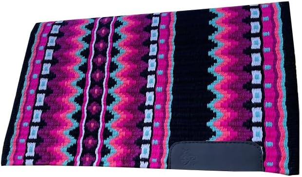 HUMAYL Saddlery Saddle Pad/Blanket for Horses Western Show Horse Saddle Blanket New Zealand Design Handmade Wool Saddle Blanket Top Wool Saddle Pad Regular Size : 34" L x 36" W x 1" inches PAD0339