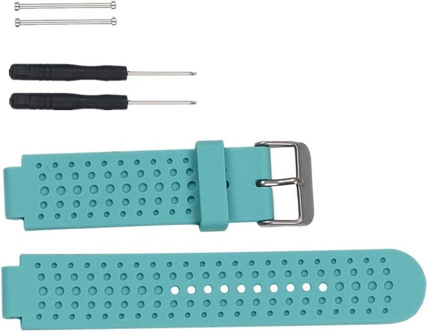 Huwokxix Watch Strap compatible with Garmin Approach S20/S5/S6,Adjustable Silicone Sports Strap Replacement Band for Garmin Forerunner 220/230/235/620/630/735XT