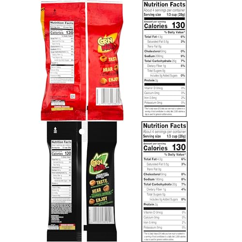 Crunchy Corn Nuts Variety Pack | 4 oz Bags (Pack of 12) | Loaded Taco, Chile Picante, Ranch, Original, Mexican Street Corn, BBQ | Bulk Box | Mighty Merchnadise Gift