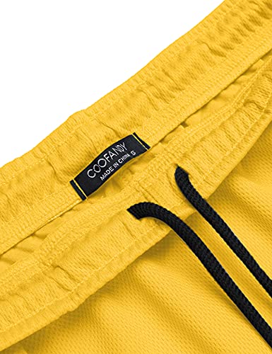 COOFANDY Pacote com 3 shorts masculinos de malha para musculação e exercícios físicos com bolso, Ama