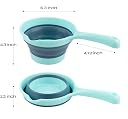 SIMESTICH Collapsible Plastic Water Ladle – Folding Scoop & Rinse Cup for Bathing, Cleaning & Camping | Portable Dipper Spoon for Travel, Shower, Baby Bath, Kitchen & Outdoor Use (White & Gray) gallery image