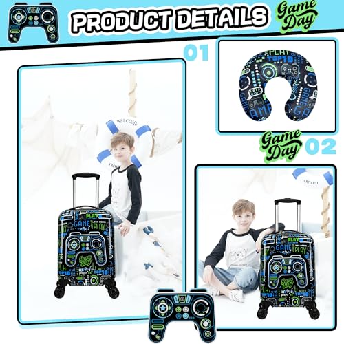 Image of Kid's Luggage Set 2 Piece Suitcase Set 16'' Hardside Luggage with Spinner Wheels Girls Boys Carry on Luggage Travel Rolling Luggage Airline Approved