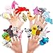 RIY 20pcs Story Toys Finger Puppets for Kids Toddlers Cartoon Animal Soft Velvet Dolls Props