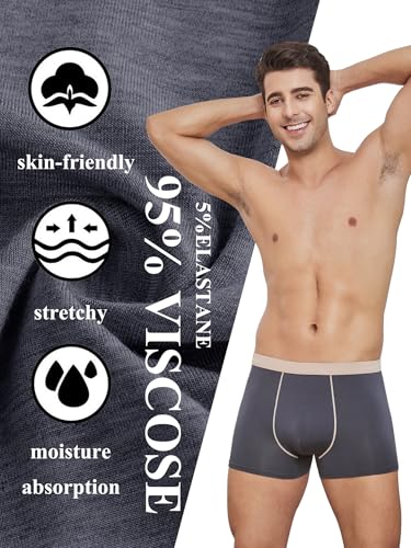 DingLu Men's Underwear Breathable Soft Trunk Briefs Comfortable Viscose Underwear 3 Pack2