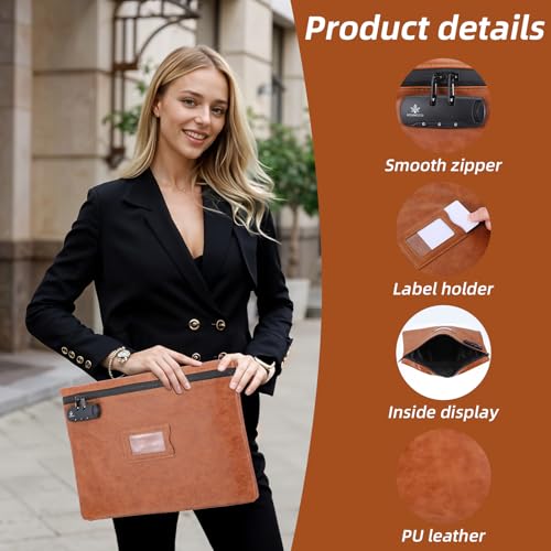 2Pcs Notary Bag with Lock