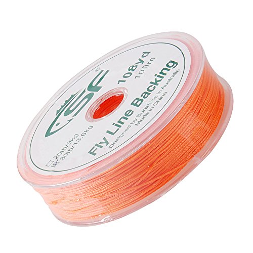 SF Braided Fly Fishing Trout Line Backing Line 20LB 100m/108yds Orange
