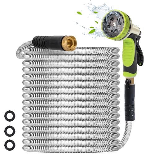 Higen 100FT Stainless Steel Garden Hose
