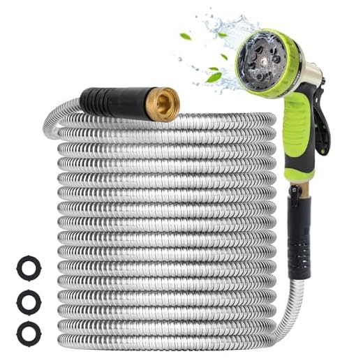 Higen 100FT Stainless Steel Garden Hose