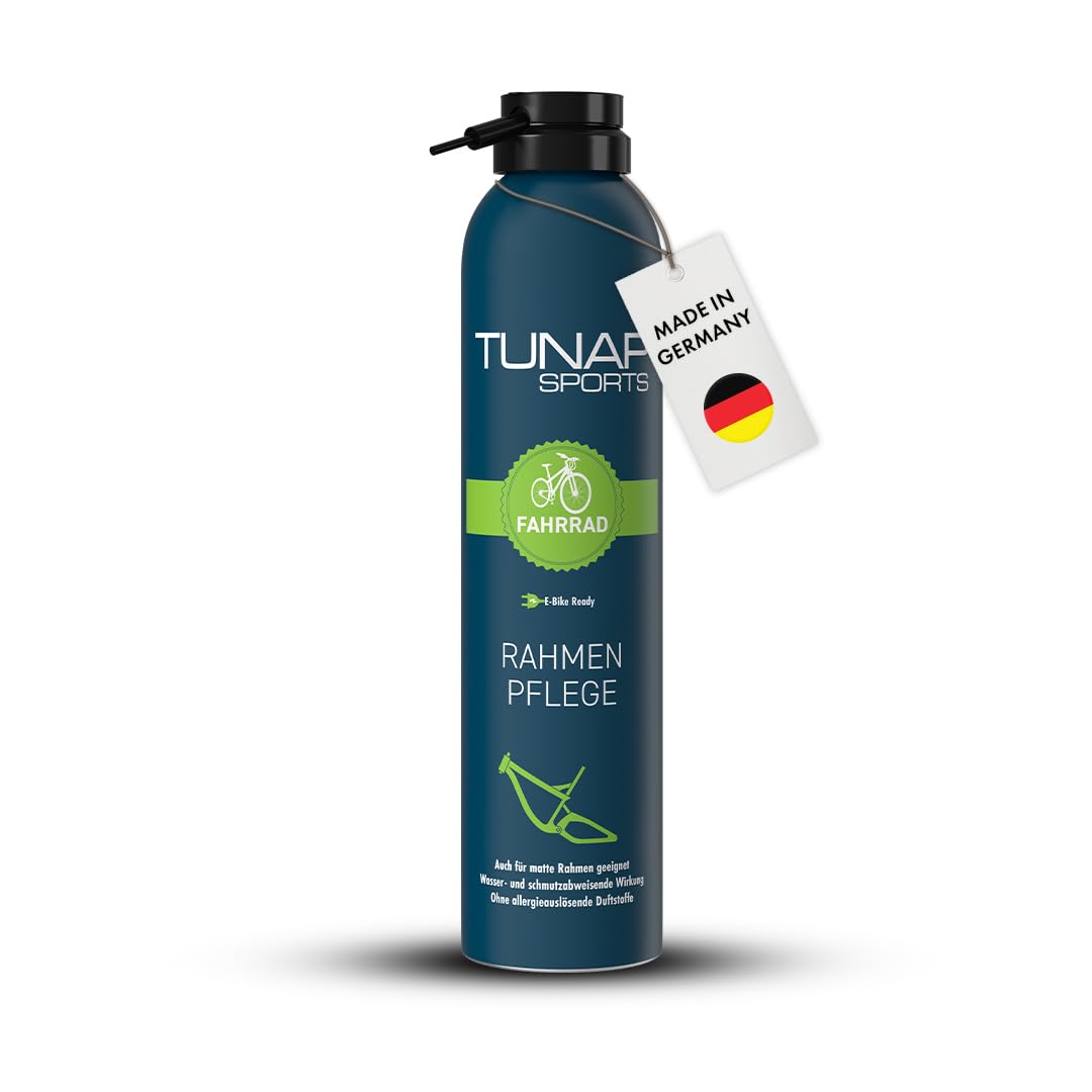 TUNAP Sports Rahmenpflege 300 ml | Spray für Fahrradrahmen & Teile | Für MTB, Rennrad, E-Bike | Mattlack geeignet | Wachs-Schutz & Kratzerfüllung | Made in Germany