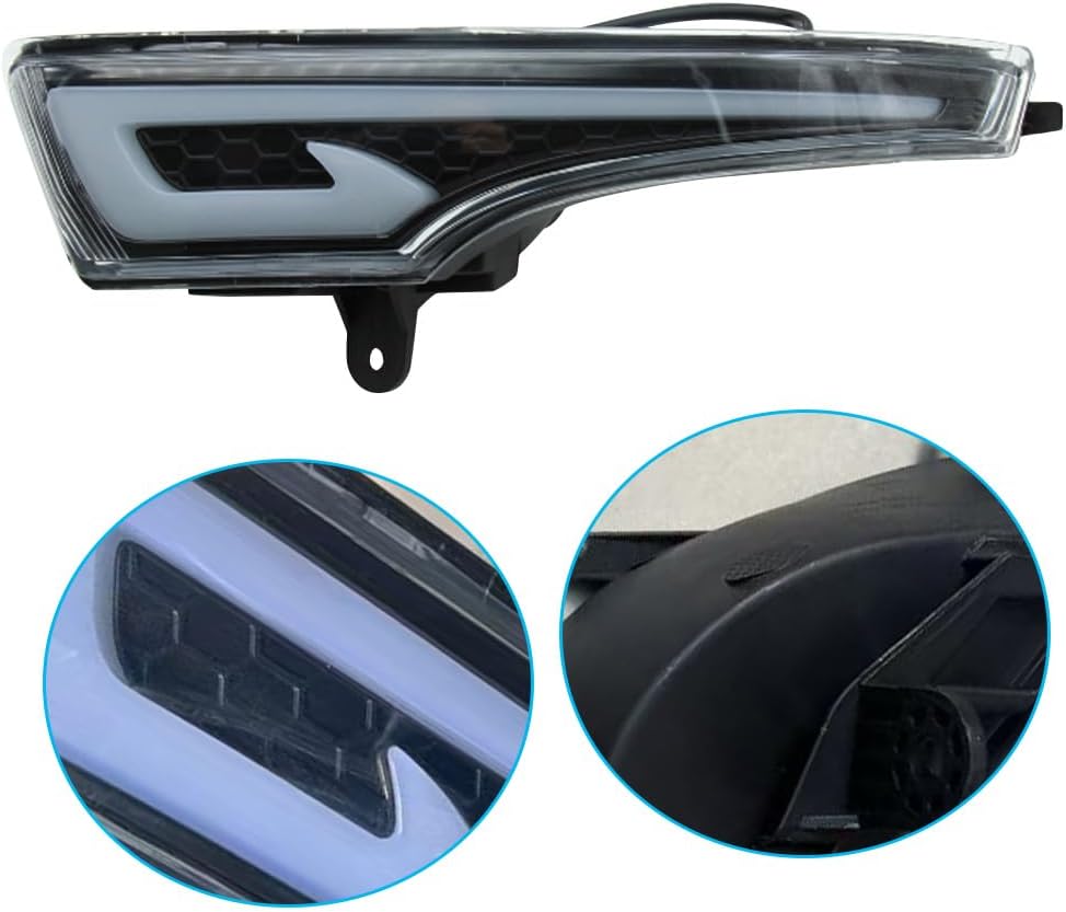 Front Lower Bumper LED Daytime Running Light DRL Lamps, White/Amber Switchback LED DRL Fog Light Kit, 2013-2015 Compatible with Nissan Altima, White + Yellow + Blue