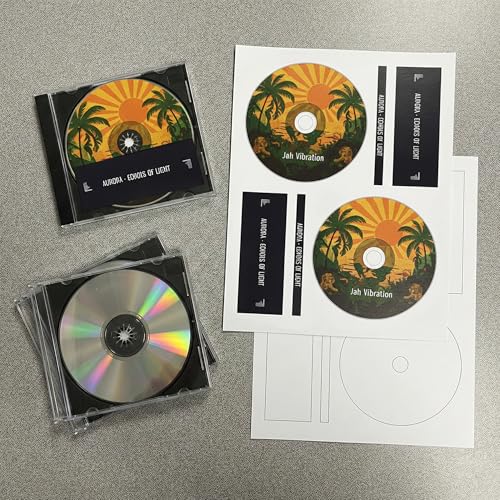 Image of CD /DVD Label Full Face | Qty 4000 Disc, 4000 Spine | 2000 Sheets Total | Permanent White Matte | Inkjet & Laser Compatible | Memorex Small Center Style | Easy to Peel | Made in USA | Blank Label