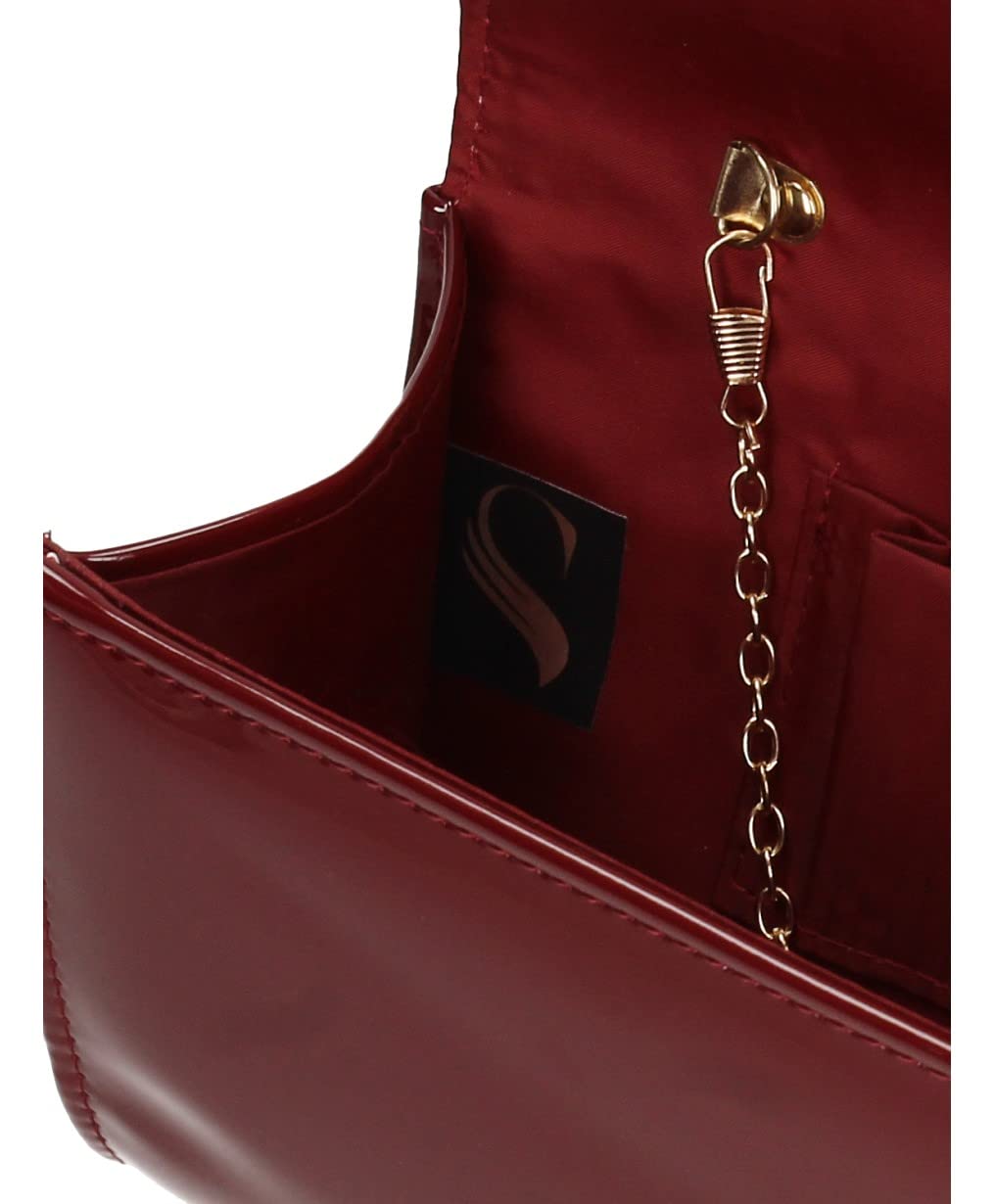 SwankySwans Alisa Patent Party Prom Evening Clutch Bag